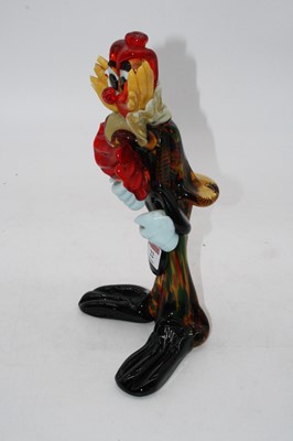 Lot 22 - A 20th century Murano glass figure of a clown,...