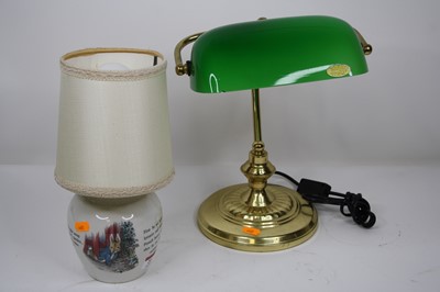 Lot 21 - A Wedgwood porcelain Peter Rabbit table lamp,...