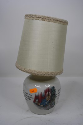 Lot 21 - A Wedgwood porcelain Peter Rabbit table lamp,...