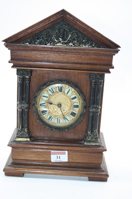 Lot 31 - An early 20th century continental walnut cased...