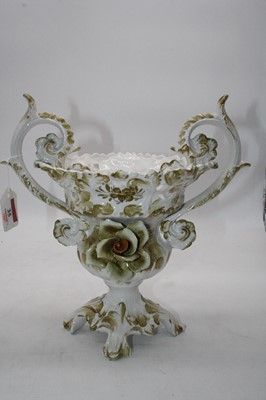 Lot 35 - A 20th century Italian white glazed floral...