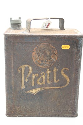 Lot 45 - A vintage Pratts advertising fuel can, height...