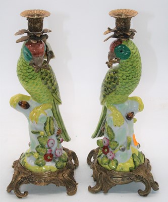 Lot 57 - A pair of reproduction continental porcelain...