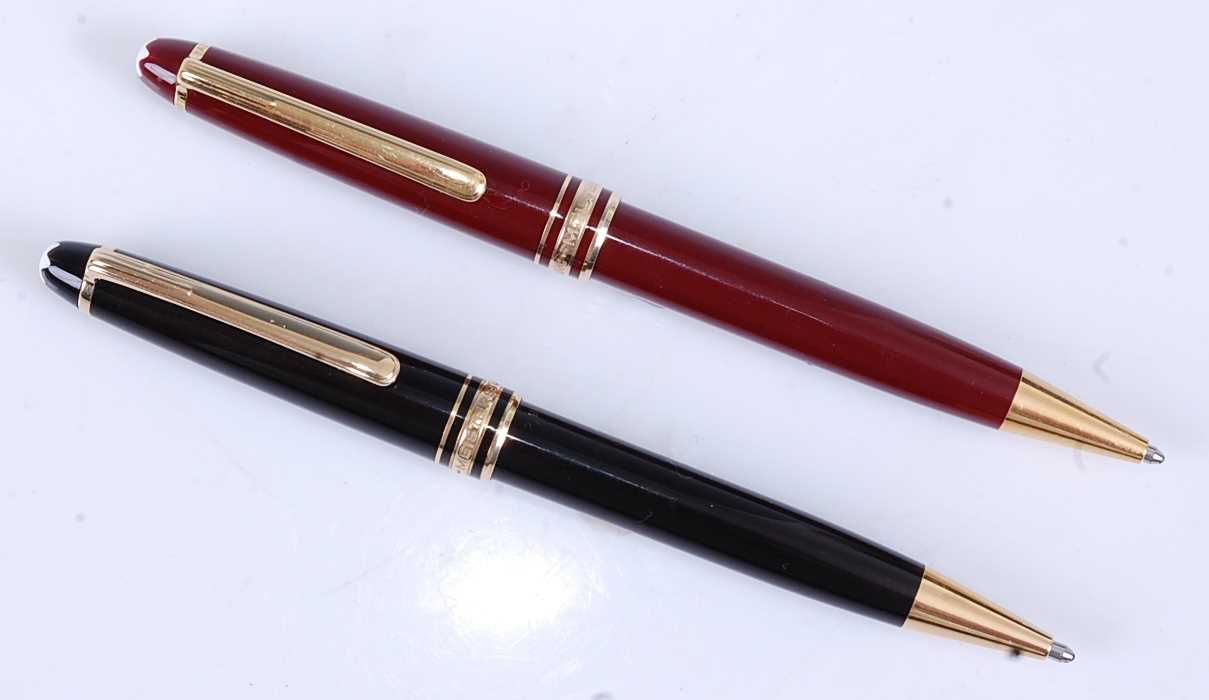 Lot 93 - Two Montblanc Meisterstuck ballpoint pens, in...