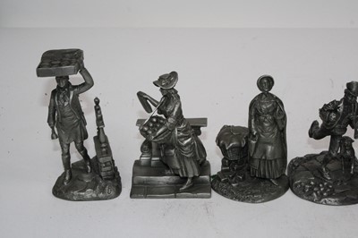 Lot 101 - A collection of twelve cast pewter Cries of...