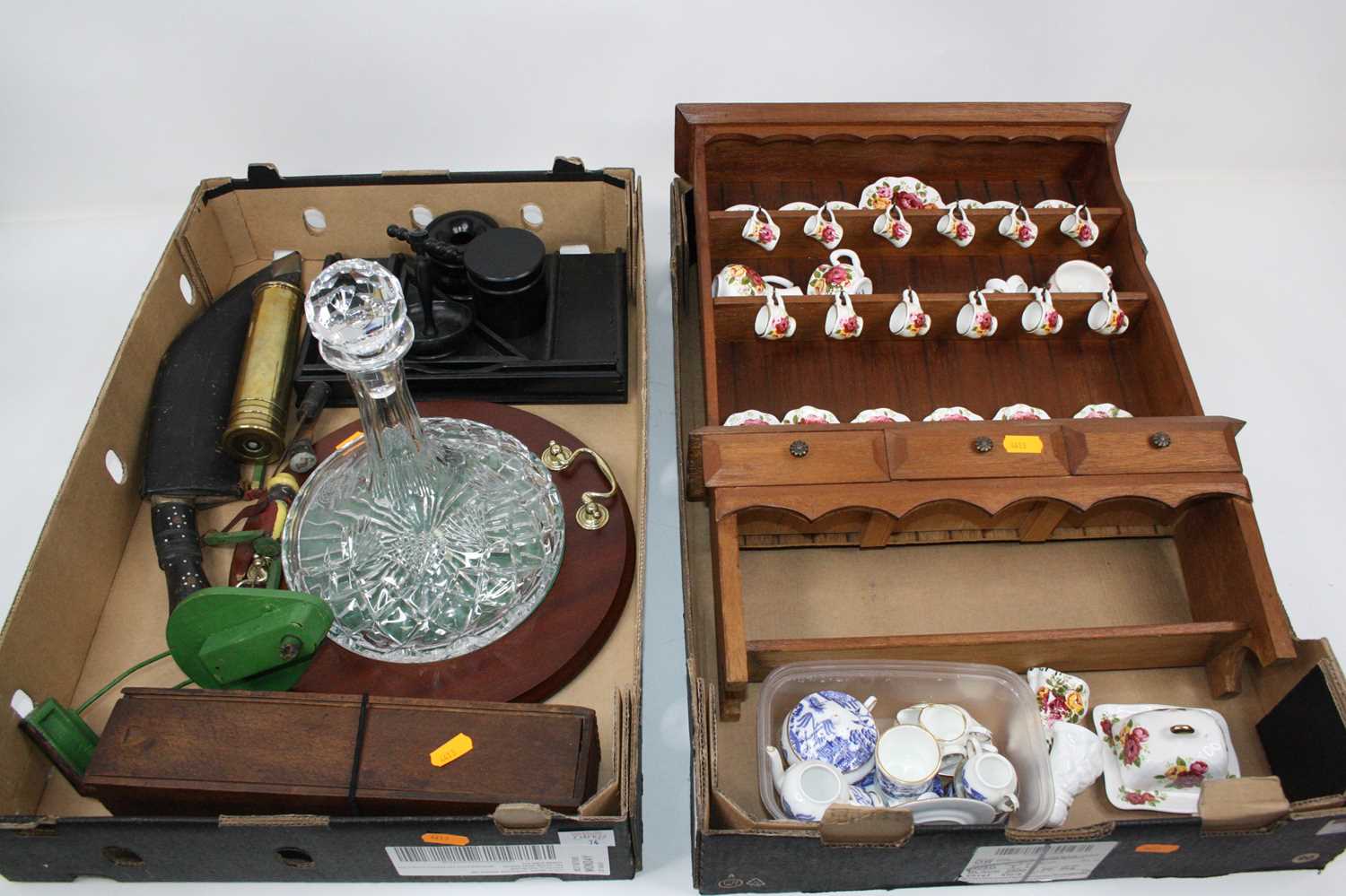 Lot 74 - Two boxes of miscellaneous items to include...