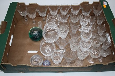 Lot 82 - A box of miscellaneous glassware to include...