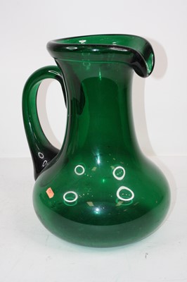 Lot 110 - A large Victorian green glass jug, height 41cm