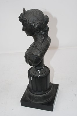 Lot 126 - A Victorian spelter bust in the form of a lady...