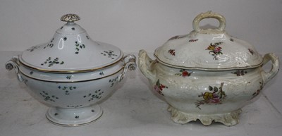 Lot 152 - A large Victorian twin handled soup tureen and...