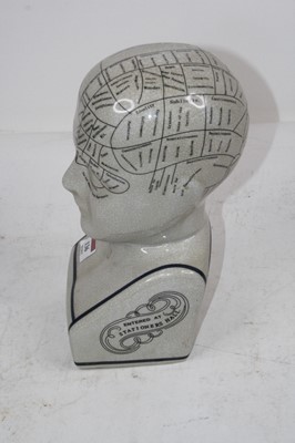 Lot 136 - A reproduction ceramic phrenology bust, height...