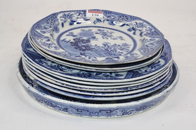 Lot 138 - A set of three 19th century Copeland plates,...