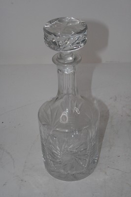 Lot 150 - A cut glass ships decanter and stopper...