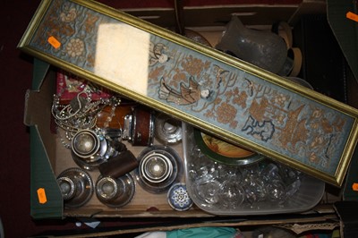 Lot 187 - Four boxes of miscellaneous items, to include...