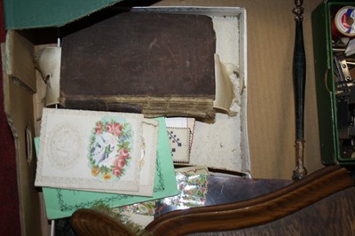 Lot 194 - Two boxes of miscellaneous items, to include a...