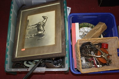Lot 201 - Two boxes of miscellaneous items, to include...