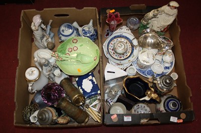 Lot 209 - Two boxes of miscellaneous items, to include...