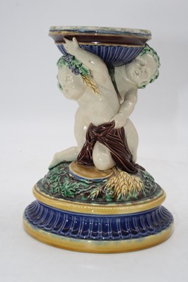 Lot 246 - A Victorian Minton jardiniere stand, the...