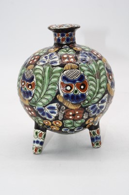 Lot 251 - A continental vase, of globular form, on a...