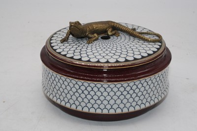 Lot 252 - A reproduction continental jar and cover, of...