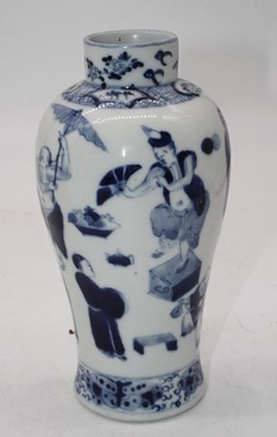 Lot 265 - A Chinese export vase, of baluster form,...