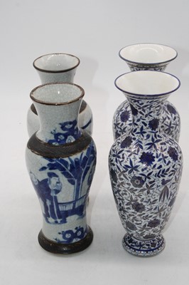 Lot 268 - A pair of Nanking export vases, each of...