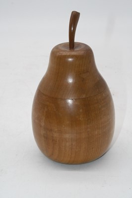 Lot 270 - A modern turned sycamore jar and cover in the...