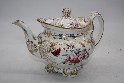 Lot 285 - A Victorian Rockingham style teapot and cover,...