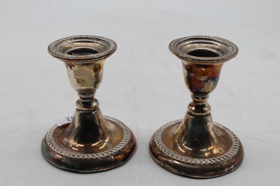 Lot 302 - A pair of Edwardian silver dwarf table...