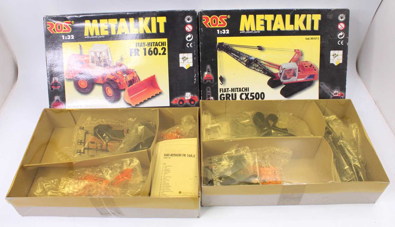 Lot 1753 - 2 boxed Ros Models of Italy 1/32nd scale Metal...