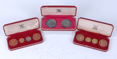 Lot 2007 - Bailiwick of Jersey, 1957 four coin set, to...