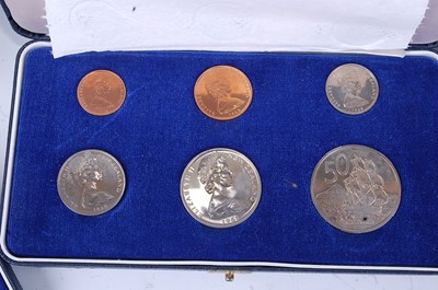 Lot 2010 - New Zealand, 1965 seven coin proof set, half...