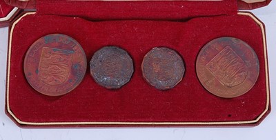 Lot 2011 - Bailiwick of Jersey, 1957 four coin set, to...
