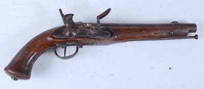 Lot 119 - A 19th century German flintlock pistol, the...