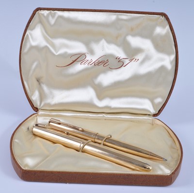 Lot 9 - A cased Parker Signet / Insignia gold filled...
