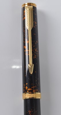 Lot 54 - A Parker Premier Chinese Laque fountain pen,...
