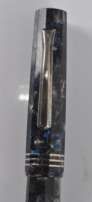 Lot 10 - A cased Tibaldi Impero fountain pen, in silver-...