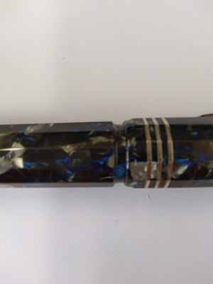 Lot 10 - A cased Tibaldi Impero fountain pen, in silver-...