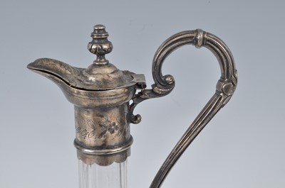 Lot 1048 - A circa 1880 cut glass claret jug, having...