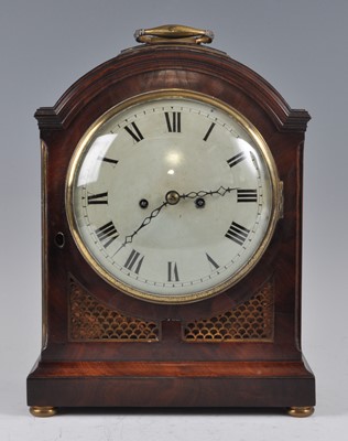 Lot 1355 - An early 19th century mahogany bracket clock,...