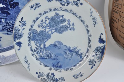 Lot 1277 - An 18th century Chinese export blue and white...