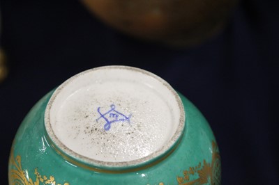 Lot 1030 - A 19th century French porcelain pot à l’eau...