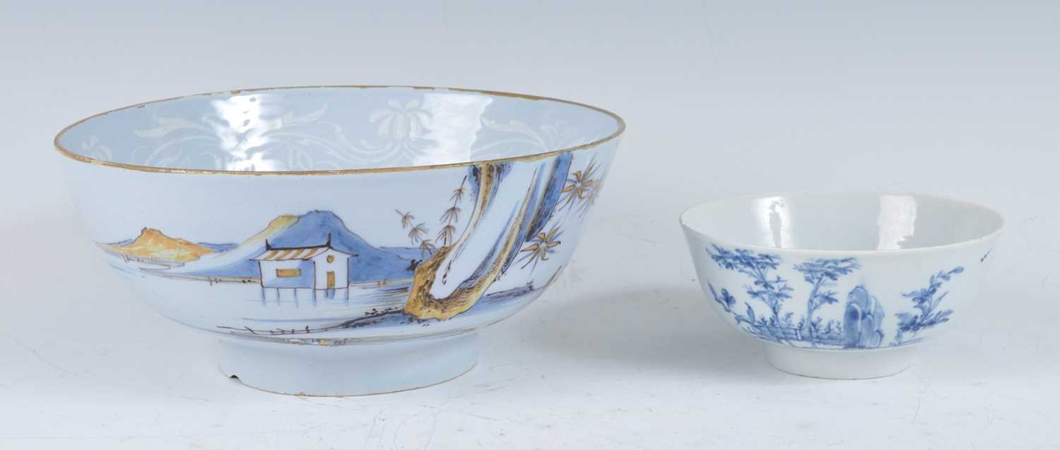 Lot 1028 - An 18th century Delft tin glazed earthenware...