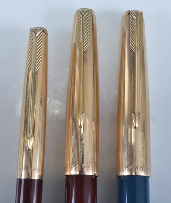 Lot 95 - Two Parker 65 double-jewelled fountain pens...