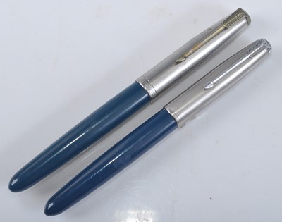 Lot 94 - Two Parker 51 fountain pens, in teal with...