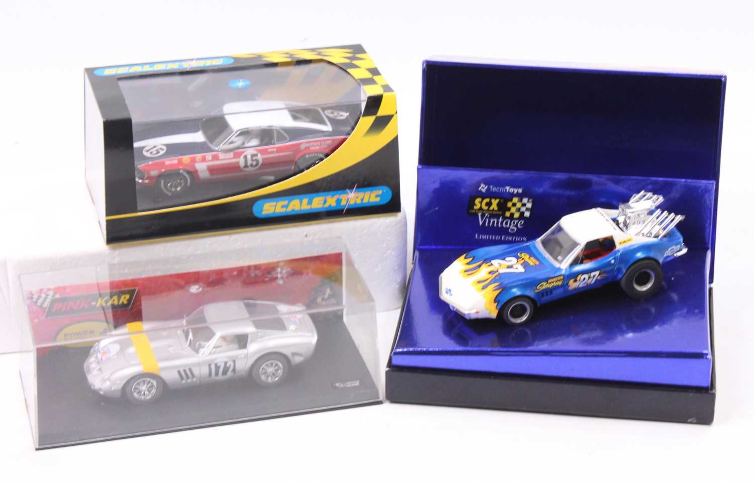 Lot 1914 - A Scalextric, SCX and Pink-Kar slot racing...