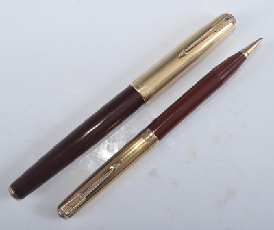 Lot 38 - A Parker 51 double-jewelled fountain pen and...