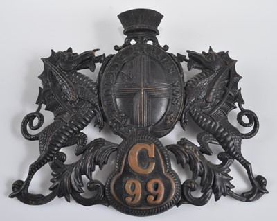 Lot 113 - A City of London Police C Division helmet...
