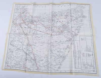 Lot 143 - A Cold War double sided fabric map for Kabul...
