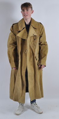 Lot 245 - A WW II canvas motorcycle dispatch riders coat,...